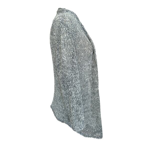 Eileen Fisher Cardigan Sweater PM Blue Gray Knit Scandi Chic Quiet Luxury Basic - Picture 8 of 12